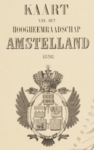  Vier gedrukte gebiedskaarten van respectievelijk de districten van het hoogheemraadschap Amstelland.