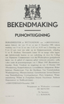 700053 Bekendmaking. Puinonteigening,