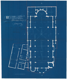 131 Beeklaan: Sint Agneskerk - plattegrond kerk en pastorie. goedgekeurde tekening., 1901