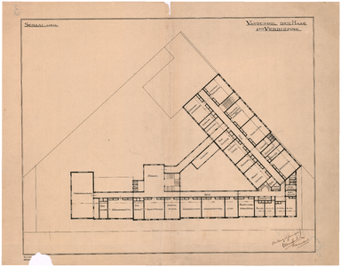 1451 Louise Henriëttestraat: Vakschool voor Meisjes - plattegrond 1e verdieping. ontwerp., 1910