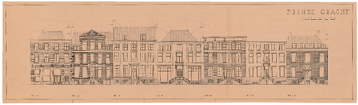 1751 Prinsegracht 2 t/m 14: opmeting van de voorgevels, 1944-1946