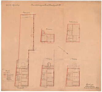 1773 Prinsessegracht 2: Herenhuis - plattegronden van alle etages, 1925