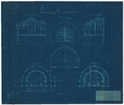 1779 Prinsessegracht: Tekenacademie - plattegronden en doorsneden voor beeldengalerij en kas, bestek nr. 554, 1890