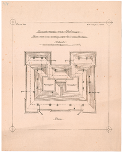 1921 Plein 4: Departement van Koloniën - plan voor de aanleg van bliksemafleiders. bestek nr. 44., 1896