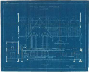 2014 Duinstraat 4: Nieuwe Kerk - doorsnede c - d, 1892