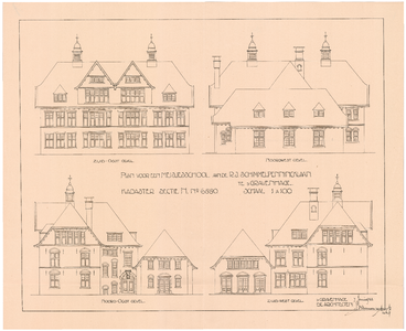 2041 R.J. Schimmelpennincklaan 4: Meisjesschool - gevels, 1922