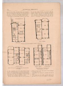 2136 Sweelinckplein: woonhuizen - plattegronden van woonhuizen aan het Sweelinckplein (architect G. Brouwer jr.), de ...