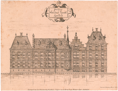 2235 Binnenhof: Parlementsgebouw (Ministerie van Waterstaat, Handel en Nijverheid) - gevelaanzicht vanaf de Plaats. ...