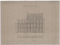 2317 Westeinde 16 - 18: gevels met maten, opgemeten en getekend in het kader van monumenten uit ca. 1900., 1944-1946