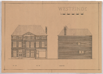 2318 Westeinde 17 - 19: gevels opgemeten en getekend in het kader van monumenten uit ca. 1900., 1944-1946