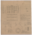 2319 Westeinde 17 - 19: gevels, doorsneden en details, opgemeten en getekend in het kader van monumenten uit ca. 1900. ...