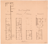 2409 Zuidwal 50: Woning - plattegronden en doorsneden, 1920