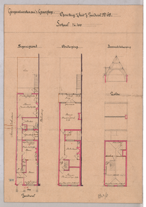 2412 Zuidwal 68: Woning - opmeting plattegrond, 1900-1920