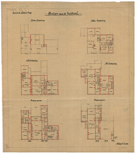 2415 Zuidwal 71 t/m 82: Huizen - opmeting plattegrond, 1902