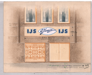 2435 Wagenstraat 63: C. Jamin winkel - aanpassing winkelpui, besluit b. en w. 24-3-1954, 1954