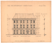 2440 Buitenhof: Hotel - Cafe - Restaurant Dorrius - Dysers - voorgevel. ontwerp voor wijziging., 1920-1940