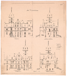 2456 Wassenaar: Villa De Wittenburg - gevels. photolith. van G.J. Thieme, te Arnhem. blad 3., 1899