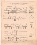 2458 Wassenaar: Villa De Wittenburg - gevels, doorsneden en plattegronden. ontwerp voor een stal en koetshuis met ...