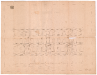 2459 Hogewal: woonhuizen - voorgevel huizen 'aan de wal'. straatnaam onzeker, 1857