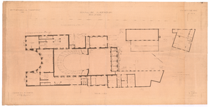 2476 Korte Voorhout: Koninklijke Schouwburg - plattegrond 2e rang. revisietekening. blad 4. tekening opgemaakt door ...