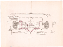 2554 Gevers Deynootplein: Kurhaus - situatie en plattegrond nieuw Kurhaus. plaat 9. autogr. van gebroeders Reimeringer, ...