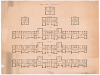 2561 Gevers Deynootweg: Grand Hotel Garni - plattegronden. litho E. Spanier., 1890-1910