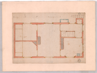 2573 Onbekend: plattegrond van een gebouw, 1750-1800