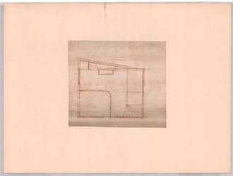 2579 Onbekend: plattegrond van een gebouwtje, zie ook inv.nr. 2485, 1750-1800