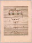 2581 Onbekend: tekening met ontwerp voor een stenen brug met drie bogen en de fundering daarvan, 1750-1800