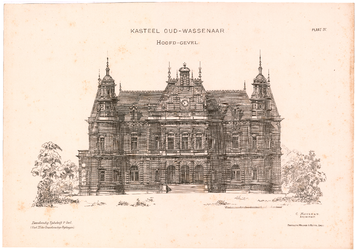 2587 Wassenaar: Kasteel Oud-Wassenaar - voorgevel. uit: bouwkundig tijdschrift 1e deel, deel 27 der bouwkundige ...