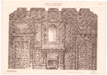 2596 Wassenaar: Kasteel Oud-Wassenaar - betimmering eetkamer. uit: bouwkundig tijdschrift 1e deel, deel 27 der ...