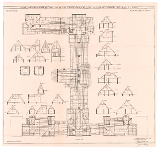 325 Bronovolaan: Diakonessenhuis Bronovo - kapplan. blad nr. 13. graphie H.J. Mondt, Den Haag. Tekenaar J.J. Bollee, 1928