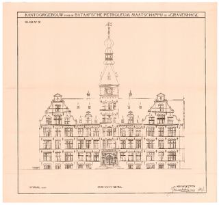 392 Carel van Bylandtlaan: Bataafsche Petroleum Maatschappij - zuid-oostgevel. blad nr. 9, 1914