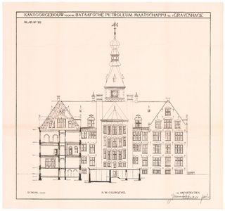 396 Carel van Bylandtlaan: Bataafsche Petroleum Maatschappij - noord-west-courgevel. blad nr. 13., 1914