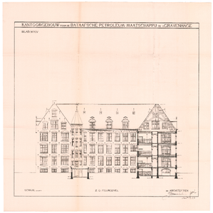 398 Carel van Bylandtlaan: Bataafsche Petroleum Maatschappij - zuid-oost-courgevel. blad nr. 14., 1914