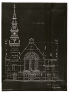 510 Duinstraat: Nieuwe Kerk - voorgevel, 1892