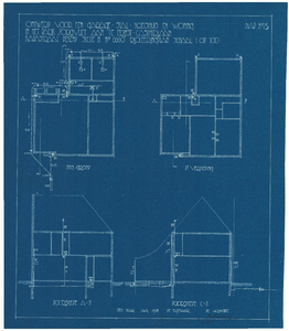 537 Ernst Casimirlaan: Woning - plattegronden en doorsneden en rioleringsplan. blad nr. 8. voor K. Huijsinga, 1918
