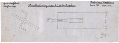 633 Gaslaan: Ketelhuis - detailtekening nr. 44, behorende bij bestek nr. 7. schootankers., 1901