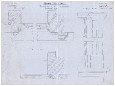 637 Gaslaan: Meterlokaal - detail nr. 18, bestek nr. 4. ramen, 1904