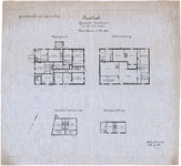 825 Houtweg 160/204: Rusthoek - plattegrond van begane grond en zolderverdieping Rusthoek, 1910