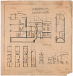 932 Hoogstraat 18: zilversmidswinkel - gevels, doorsneden en plattegronden. verbouwing van het woon-winkelhuis van ...