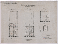 970 Huijgensstraat 7 en 7a: plattegronden met renvooi., 1897