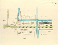 gr. 1071 Twintigste-eeuwse plattegrond met de reconstructie van bebouwing rond Korte Voorhout, Tournooiveld en de ...