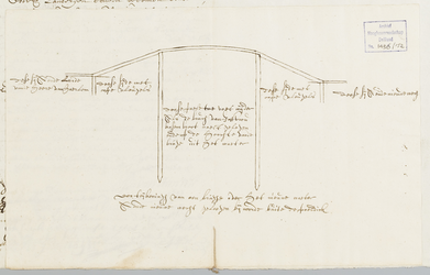 oad 1436/152 [Schetstekening van de te maken brug over het Nieuwe Water bij Poeldijk door Arent Bon en Hans Kemp te Monster