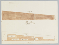 oad 1466/43 [Kaart van twee percelen boezemland, eigendom van timmerman Cornelis Post, aan de Trekvliet bij de Korte ...