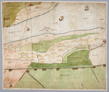 oad 4857 [Kaart van de Kapittelduinen in polder het Nieuwland uit 1514]