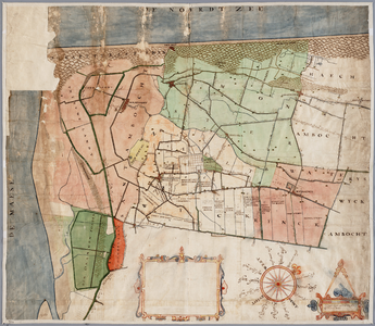 oad 704 [Kaart van het Westland met de plaatsen Naaldwijk, 's-Gravenzande, Ter Heijde, Poeldijk, Honselersdijk, ...