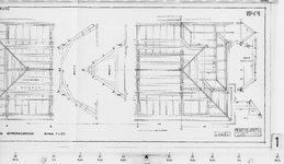 I-A1-5-2 dl 1 Detailtekening doorsnede kap secretarie-gebouw van blad 33 : kapconstructies