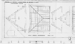 I-A1-5-2 dl.2 Detailtekening doorsnede kap secretarie-gebouw van blad 33 : kapconstructies