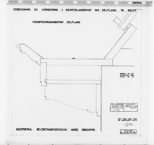 I-A1-5-10 Detailtekening van de gootconstructie van de congiergewoning (secretarie-gebouw). Blad 71: kapconstructies
